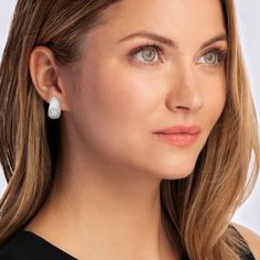 Ross-Simons - 3.00 ct. t. w. Pave Diamond Earrings in 14kt White Gold. Presenting the ultimate sparkle! The teardrop-like earrings gleam with 3.00 ct. t. w. round brilliant-cut pave diamonds. Wear them to amplify your daily wardrobe or complement your elegant evening wear. Crafted in polished 14kt white gold. Clip/post, pave diamond earrings. Diamond birthstones are the perfect gift for April birthdays. Piercings Aesthetic, Pink Topaz Earrings, Pave Diamond Earrings, Black Onyx Earrings, Diamond Birthstone, Eye Spy, Fine Jewelery, Aquamarine Earrings, Silver Jewellery Sets