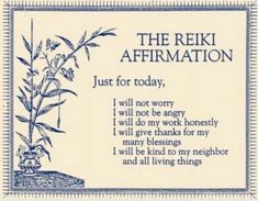 Energy Healing Reiki, Just For Today, Light Work, Quotes Thoughts, Spiritual Healing, Reiki Healing, Daily Affirmations