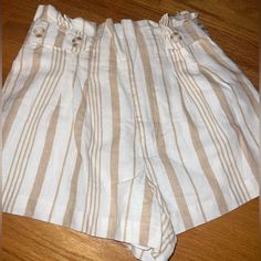 New With Tags, Great Condition, Price Negotiable. White Beachy Shorts For Spring, White Cotton Shorts For Summer Outings, Trendy Beige Shorts For Beach Season, Trendy Beige Shorts For Vacation, White Trendy Shorts For Summer Outings, Trendy White Shorts For Vacation, Trendy White Shorts For Summer Outings, White Beachwear Shorts For Day Out, Forever 21 Beige Summer Bottoms