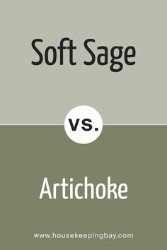 SW 9647 Soft Sage vs. SW 6179 Artichoke Sherwin Williams Artichoke Cabinets, Artichoke Sherwin Williams, Artichoke Paint Color, Sherwin Williams Artichoke, Sherman Williams, Decor Elements