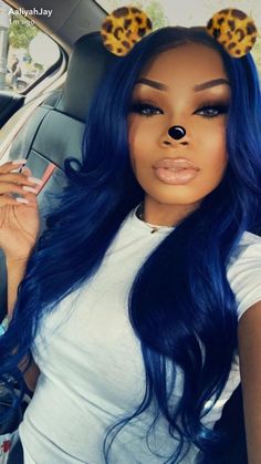 Blue Body Wave Wig, Pelo Color Borgoña, Hair Colors For Blue Eyes, Blue Wigs, Natural Hair Bun Styles, Human Wigs, Wave Wig, Body Wave Wig