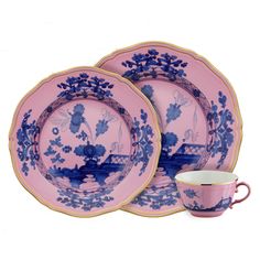 Ginori 1735 Oriente Italiano Pervinca Dinnerware | Kneen & Co Golden Bowl, Ginori 1735, Richard Ginori, Dream Gift, Porcelain Dinnerware, Ceramics Pottery Art, Soup Plating, China Patterns, China Porcelain