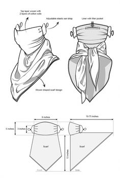 the instructions for how to make an origami hat with a scarf on it