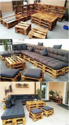 Über 50 wunderbare Ideen und Anleitungen für Palettenmöbel palettenmobelgarten Pallet Lounge, Pallet Patio Furniture, Pallet Patio, Pallet Furniture Outdoor, Pallet Ideas, Diy Pallet Projects, Diy Patio Furniture