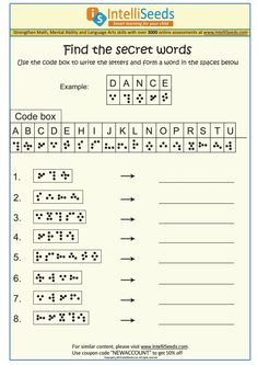 the printable worksheet for finding words and numbers to find which word is in each