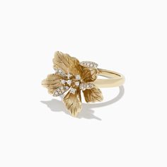 Effy Nature 14K Yellow Gold Diamond Flower Ring, 0.23 TCW 14k Gold Flower Diamond Ring Fine Jewelry, 14k Gold Flower Diamond Ring, Formal 14k Gold Flower Diamond Ring, Formal 14k Gold Flower Cluster Ring, Formal Yellow Gold Flower Cluster Ring, 14k Yellow Gold Flower Cluster Ring, 14k Gold Formal Flower Ring, Formal 14k Gold Flower Ring, Formal Yellow Gold Flower Ring