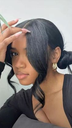 Ponytail Real Hair, Pressed Natural Hair, Silk Press Natural Hair, Sleek Ponytail Hairstyles, Girls Natural Hairstyles, 4c Natural, Flat Iron Hair Styles, Natural Hair Styles Easy, Natural Hair Updo