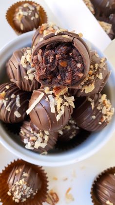 German Chocolate Cake Balls | Cookies & Calligraphy German Chocolate Cake Bites, German Chocolate Cake Balls, Chocolate Cake Balls, German Chocolate Cake Cookies, German Chocolate Cookies, Chocolate Cake Pops, Coconut Pecan, Decadent Chocolate Cake, Cake Bites