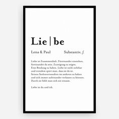 a black and white poster with the words lie be