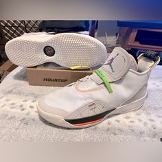 Brand New W/O Tags Jordan Shoes Men, Jordan White, Shoes Air, Jordans For Men, Jordan Shoes, Shoes Men, White Silver, Air Jordan, High Low