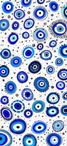 an abstract blue and white background with circles