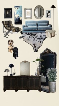 Black and blue room with silver features Black And Blue Room, Blue Room, Bedroom Decor, Mirror, Living Room, Bedroom, Wall, Silver, Furniture