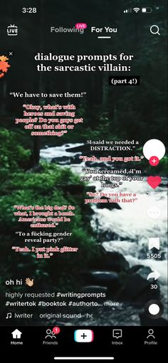 an image of a river in the woods with text on it that reads,'i love