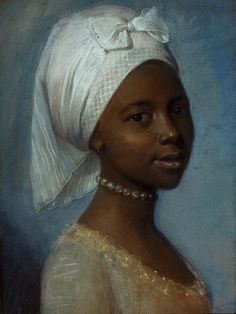 a painting of a woman wearing a white turban