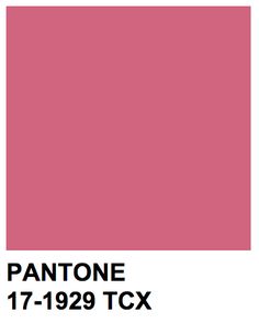 the pantone pink color is shown with white border and black lettering on it, which reads