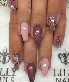 Purple Nail, Nail Designs Glitter, Coffin Nails Designs, Classy Nails, Pretty Acrylic Nails, Best Acrylic Nails, Gorgeous Nails