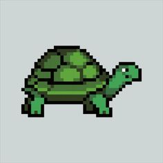 an image of a pixelated turtle in the style of 8 bit video game art