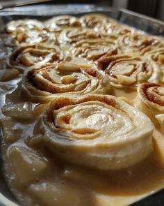 some food that is sitting in a pan