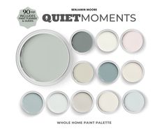 the paint palettes are all in different colors and sizes, including light blue, gray,