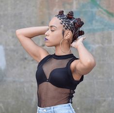 Bantu Knots Hairstyles, Braids Hairstyles Ideas, Bantu Knot Styles, Medium Natural Hair Styles, Micro Braids Hairstyles, Bantu Knot Hairstyles, Bantu Knot, Braided Hairstyles For Black Women Cornrows, Transitioning Hairstyles