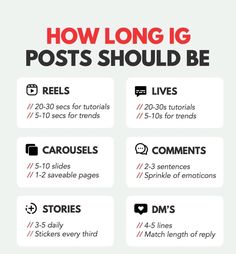 how long ig posts should be