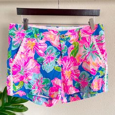 These Are Beautiful Lilly Shorts But They Are Too Small For Me . Like Brand New . I Need A Size 10. Gorgeous On , Very Bright And Colorful Lilly!! Pink Floral Print Shorts For Beach Season, Pink Floral Print Shorts For Vacation, Summer Floral Print Pink Shorts, Pink Floral Print Summer Shorts, Lilly Pulitzer Shorts, Lilly Pulitzer, Pink Blue, Size 10, Womens Shorts