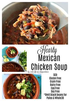 hearty mexican chicken soup recipe in a bowl