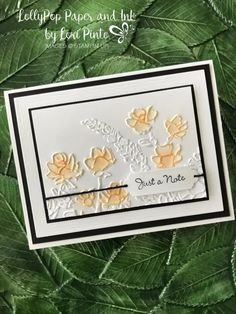 a card with some flowers on it