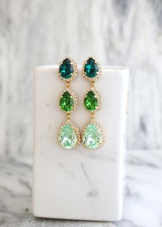 Emerald Green Chandelier Green Chandelier Long Earrings | Etsy Green Teardrop Earrings For Wedding, Green Teardrop Dangle Earrings For Wedding, Green Teardrop Wedding Earrings, Green Teardrop Chandelier Earrings For Party, Green Chandelier Drop Earrings For Wedding, Green Dangle Chandelier Earrings For Weddings, Green Chandelier Earrings With Pierced Ears, Green Dangle Crystal Earrings For Wedding, Green Teardrop Bridal Earrings