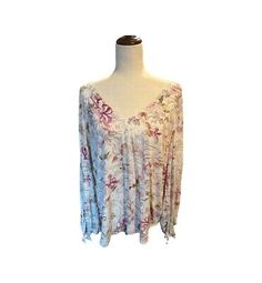 Maeve Anthropologie Pastel Floral Blouse L V Neck Tie Wrist Peasant Boho | eBay Maeve Anthropologie, Floral Sleeve, Pastel Floral, Floral Blouse, Boho Style, Womens Clothing Tops, Neck Tie, Boho Fashion, Lace Top