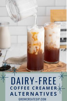 dairy - free coffee cremer alternatives for grown and grown milkshakes