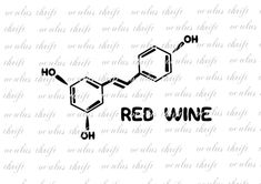 the red wine is drawn in black ink on a white background with words that spell it out