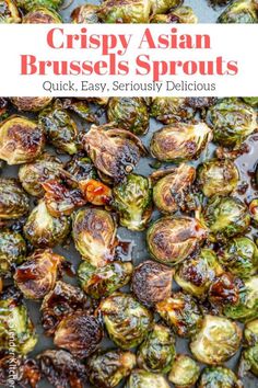 Crispy Asian Brussel Sprouts, Brussel Sprout Recipes Asian, Weight Watchers Brussel Sprout Recipes, Fish And Brussel Sprouts, Asian Brussel Sprouts Air Fryer, How To Make Crispy Brussel Sprouts, Restaurant Brussel Sprouts, Asian Brussel Sprout Recipes, Soy Sauce Brussel Sprouts