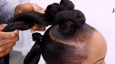 Black Natural Hair Wedding Hairstyles, Elegant Twist Hairstyles, Black Hairstyles For Medium Length Hair, African Ponytail Hairstyles, Bun With Natural Hair, Hairstyle For Evening, Natural Hair Bun Styles Updo, Updo Bun For Black Women, Styles To Do With Natural Hair