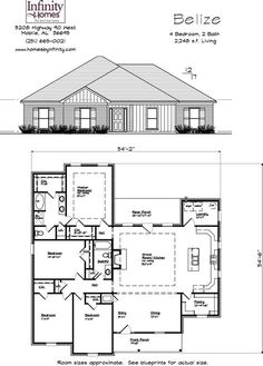 the floor plan for a two story house with an attached garage and living room area