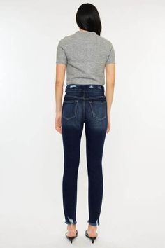 Cat's Whiskers Raw Hem High Waist Jeans are a must-have piece for those who love a vintage-inspired look with a modern twist. The raw hem detailing adds a cool and edgy touch to the classic high waist jeans silhouette. These jeans are versatile and can be dressed up with a stylish blouse and heels or dressed down with a simple tee and sneakers for a chic everyday look. Embrace your inner fashionista with these trendy and unique jeans. Style #:KC70007D Features: Basic style Stretch: Highly stretc Retro Bottoms With Frayed Hem For Fall, Fitted Bottoms With Frayed Hem For Fall, Retro Fall Bottoms With Frayed Hem, Fitted Jeans With Frayed Hem For Fall, Trendy Bottoms With Unfinished Hem For Fall, Retro Fitted Jeans With Frayed Hem, Unique Jeans, Cat Whiskers, Stylish Blouse