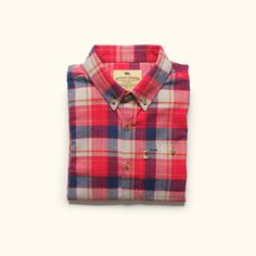 Inspired by the rugged spirit of Alaska, the Fairbanks Flannel Shirt is your go-to choice for whatever the day demands. Our top selling flannel shirt for a decade, it's made from midweight 100% cotton, it’s tough enough to handle the workday yet soft enough for comfort, having been pre-washed to give it that perfect worn-in feel from the very first wear. Whether you’re chopping wood, hiking trails, or grabbing a meal in town, this shirt has you covered. With its outdoor-inspired design, but clas Red Cotton Flannel Shirt For Fall, Rugged Craftsman, Buffalo Jackson, Chopping Wood, Casual Evening, Red Barns, Red Barn, Work Shirt, Hard Working