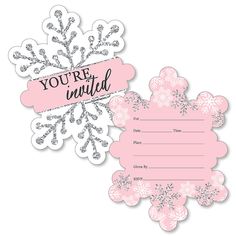 a snowflake shaped card with the words you're in it