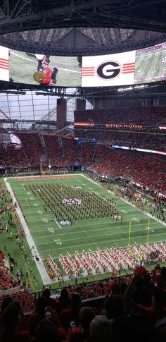 a football stadium filled with lots of people