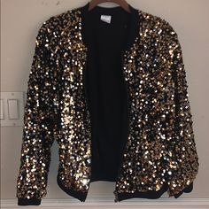 Brand New Condition!!!! Size 13-14 Casual Winter Outerwear With Sequins, Trendy Zara Outerwear For Party, Zara Fall Party Outerwear, Casual Sequined Outerwear For Winter, Casual Fall Outerwear With Sequins, Casual Sequined Outerwear For Fall, Zara Long Sleeve Outerwear For Night Out, Zara Long Sleeve Jacket For Night Out, Black Sequined Outerwear For Fall