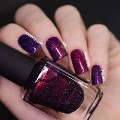 Ava Dark Violet Nails, Deep Purple Nails Design, Deep Purple Nails, Violet Nails, Dark Violet, Christmas Gel Nails, Nail Polish Ideas, Acrylic Nails Designs