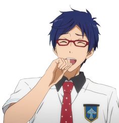 an anime character with glasses and a tie