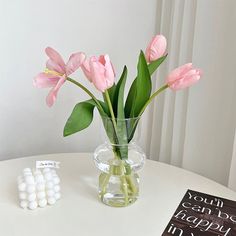 She reminds of us spring. Material: Glass Plant Bottle, Vase Making, Nordic Wedding, Pink Glass Vase, Flower Bottle, Vase Home Decor, Yellow Vase, Clear Vase, Hydroponic Plants