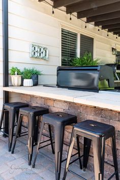 Diy Built In Traeger Grill, Outdoor Kitchen Traeger, Built In Traeger, Small Outdoor Grill Area, Smoker Outdoor Kitchen, Built In Bbq Ideas, Patio Grill Area, Outdoor Kitchen Diy On A Budget, Bbq Area Ideas Outdoor