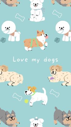 Dogs Wallpapers For Phones that say "love my dogs" Dog Laughing, Laughing Videos, Cheetah Print Wallpaper, Dog Animation, Conversational Prints