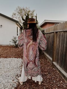 Bohemian Kaftan For Festive Occasions, Red Bohemian Kimono For Fall, Spring Folk Long Kimono, Open Front Winter Dresses, Open Front Dresses For Winter, Long Embroidered Dresses For Fall, Red Bohemian Spring Cardigan, Long Embroidered Dress For Fall, Oversized Long Maxi Dress For Winter