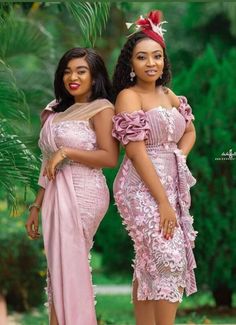 Stunning and Elegant Aso-ebi Styles On Parade, volume 4 - Stylish Naija African Print Wedding Dress, African Bridesmaid Dresses, Nigerian Lace Styles Dress, Nigerian Lace Styles, African Lace Styles, Best African Dresses, Lace Gown Styles, African Fashion Skirts