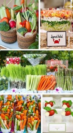 a collage of pictures with carrots, celery and other vegetables