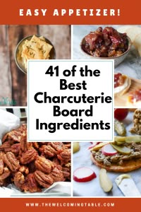 four different pictures with the words, 4 of the best charcuterie board ingredients