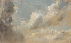 an image of a painting with clouds in the sky